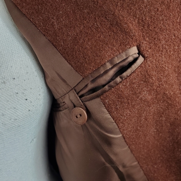 Eileen Fisher Wool Zip Up Jacket Size PM Rust Brown - Picture 6 of 11